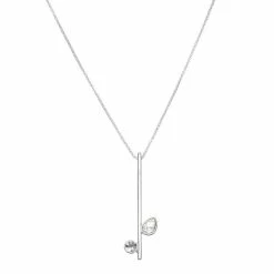 Outlet ✔️ Nine West Silver Tone Long Cry Pendant Necklace 🎉