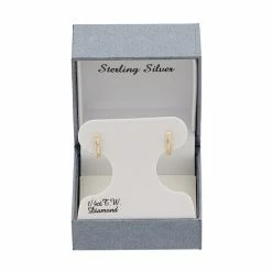 Budget 🔔 Diamond Brilliance Sterling Silver 1/10 Carat T.W. Diamond Hoop Earrings 🥰 -Valentine's Day Jewelry shop unnamed file 164