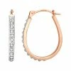 Promo 👍 Diamond Fascination 14k Gold Diamond Accent Pear Hoop Earrings 14k Rose Gold ⭐
