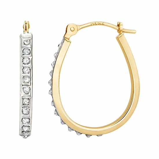 Promo ๐ Diamond Fascination 14k Gold Diamond Accent Pear Hoop Earrings 14k Rose Gold โญ 6 Promo ๐ Diamond Fascination 14k Gold Diamond Accent Pear Hoop Earrings 14k Rose Gold โญ - Image 4