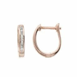 Budget 🔔 Diamond Brilliance Sterling Silver 1/10 Carat T.W. Diamond Hoop Earrings 🥰 -Valentine's Day Jewelry shop unnamed file 168