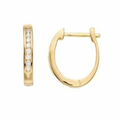 Budget 🔔 Diamond Brilliance Sterling Silver 1/10 Carat T.W. Diamond Hoop Earrings 🥰 -Valentine's Day Jewelry shop unnamed file 169