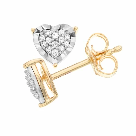 Best Pirce π₯° Diamond Brilliance Sterling Silver 1/10 Carat T.W. Diamond Heart Stud Earrings Rose Tone π 6 Best Pirce π₯° Diamond Brilliance Sterling Silver 1/10 Carat T.W. Diamond Heart Stud Earrings Rose Tone π - Image 4