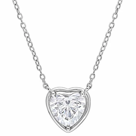 Deals π Stella Grace Sterling Silver 2 Carat T.W. Lab-Created Moissanite Halo Heart Necklace β 3 Deals π Stella Grace Sterling Silver 2 Carat T.W. Lab-Created Moissanite Halo Heart Necklace β