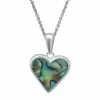 Budget 🌟 Aleure Precioso Silver Plated Abalone Small Heart Pendant Necklace ✨ -Valentine's Day Jewelry shop unnamed file 1708