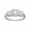Brand new 😀 Unbranded Sterling Silver 1/2 Carat T.W. Diamond 3-Stone Cluster Engagement Ring 🔥 -Valentine's Day Jewelry shop unnamed file 1713