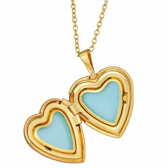 Best Sale 🎁 Kids' Charming Girl 14k Gold Filled Diamond Accent Heart Locket Necklace ⭐ 4 Best Sale 🎁 Kids' Charming Girl 14k Gold Filled Diamond Accent Heart Locket Necklace ⭐ - Image 2