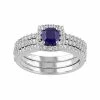 Best Sale 😉 Stella Grace Lab-Created Blue & White Sapphire Frame Engagement Ring Set In Sterling Silver 🔔 -Valentine's Day Jewelry shop unnamed file 1758