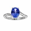 Promo 🥰 Gemminded Sterling Silver Lab-Created Sapphire And Diamond Accent Oval Ring 👍 -Valentine's Day Jewelry shop unnamed file 1760