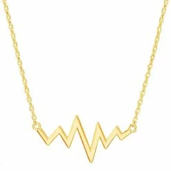 Buy 🎁 Unbranded Healthcare Workers Appreciation 14k Gold Over Silver "Heartbeat" Necklace 🎉