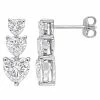 Best Pirce 🤩 Stella Grace Sterling Silver 3 1/2 Carat T.W. Lab-Created Moissanite Graduated Triple Heart Earrings 👍 -Valentine's Day Jewelry shop unnamed file 1778