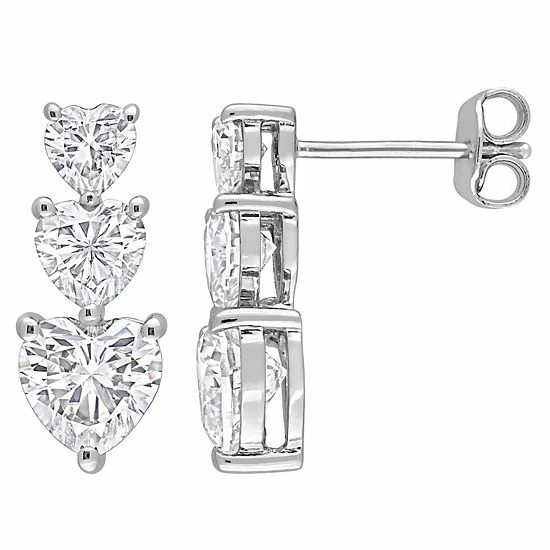 Best Pirce ๐คฉ Stella Grace Sterling Silver 3 1/2 Carat T.W. Lab-Created Moissanite Graduated Triple Heart Earrings ๐ 3 Best Pirce ๐คฉ Stella Grace Sterling Silver 3 1/2 Carat T.W. Lab-Created Moissanite Graduated Triple Heart Earrings ๐