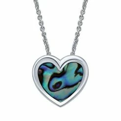 Buy π Aleure Precioso Silver Plated Abalone Heart Pendant Necklace π₯