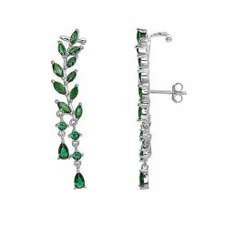 Top 10 🛒 Unbranded Sterling Silver Cubic Zirconia Leaves Drop Earrings 🧨