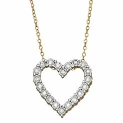 Budget β Unbranded Sterling Silver 1/4 Carat T.W. Diamond Heart Pendant Necklace π