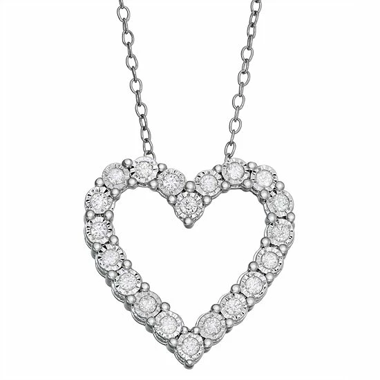 Budget โญ Unbranded Sterling Silver 1/4 Carat T.W. Diamond Heart Pendant Necklace ๐ 4 Budget โญ Unbranded Sterling Silver 1/4 Carat T.W. Diamond Heart Pendant Necklace ๐ - Image 2