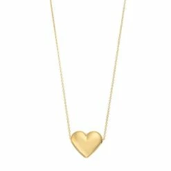 Buy ⌛ Au Naturale 14k Gold Puffed Heart Necklace 💯
