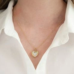 Cheap 🎉 Unbranded 14k Gold Over Silver 1/10 Carat T.W. Diamond Heart Pendant 😉 -Valentine's Day Jewelry shop unnamed file 1881