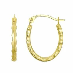 Cheap 👏 Taylor Grace 10k Gold Oval Twisted Hoop Earrings 🔥