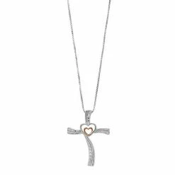 Flash Sale π Delicate Diamonds Sterling Silver 1/10 Carat T.W. Diamond Double Heart Pendant Necklace π§¨
