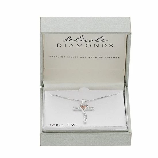 Flash Sale ๐ Delicate Diamonds Sterling Silver 1/10 Carat T.W. Diamond Double Heart Pendant Necklace ๐งจ 4 Flash Sale ๐ Delicate Diamonds Sterling Silver 1/10 Carat T.W. Diamond Double Heart Pendant Necklace ๐งจ - Image 2