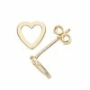 Flash Sale ⌛ Au Naturale 14k Gold Heart Stud Earrings 😀