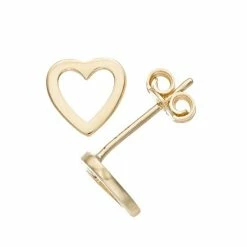Flash Sale ⌛ Au Naturale 14k Gold Heart Stud Earrings 😀