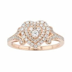 Budget 💯 Lovemark 10k Gold 1/2 Carat T.W. Diamond Engagement Ring 10k White Gold ⌛