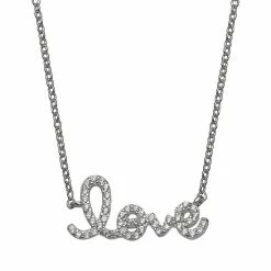 Promo ⌛ PRIMROSE Cubic Zirconia "Love" Necklace 👍