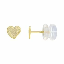 Brand new 🤩 Charming Girl Kids' 14k Gold Satin Finish Heart Earrings 🥰