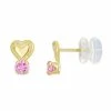 Budget ✔️ Charming Girl Kids' 14k Gold Heart & Pink Cubic Zirconia Earrings 🥰 -Valentine's Day Jewelry shop unnamed file 1918