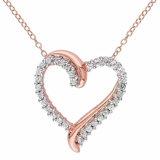 Cheap ๐ฅ Stella Grace 18k Rose Gold Over Silver Lab Created White Sapphire Heart Pendant Necklace ๐ 3 Cheap ๐ฅ Stella Grace 18k Rose Gold Over Silver Lab Created White Sapphire Heart Pendant Necklace ๐