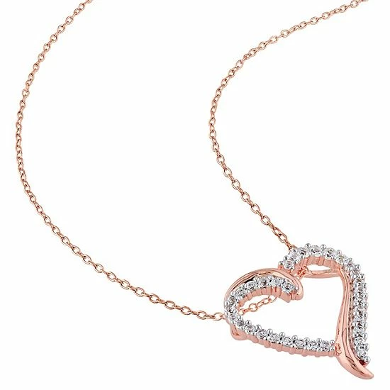 Cheap ๐ฅ Stella Grace 18k Rose Gold Over Silver Lab Created White Sapphire Heart Pendant Necklace ๐ 4 Cheap ๐ฅ Stella Grace 18k Rose Gold Over Silver Lab Created White Sapphire Heart Pendant Necklace ๐ - Image 2