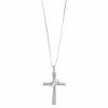 New ⌛ Delicate Diamonds Sterling Silver 1/10 Carat T.W. Diamond Cross Pendant Necklace ✨ -Valentine's Day Jewelry shop unnamed file 1986