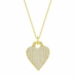 Brand new ✨ Argento Bella Sterling Silver Micro Pave Cubic Zirconia Heart Pendant Necklace 🤩 -Valentine's Day Jewelry shop unnamed file 2001