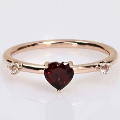 Brand new π Stella Grace 10k Rose Gold Heart Garnet & White Topaz Stackable Ring π₯° 17 Brand new π Stella Grace 10k Rose Gold Heart Garnet & White Topaz Stackable Ring π₯° -Valentine's Day Jewelry shop unnamed file 2019
