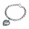 Best deal 🌟 1928 Silver Tone Aqua Crystal Horse Head Heart Bracelet 👏