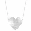 Cheapest 🧨 Sunkissed Sterling Cubic Zirconia Pixel Heart Necklace Silver Tone 🎉 -Valentine's Day Jewelry shop unnamed file 2055