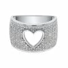 Hot Sale ⭐ Unbranded Sterling Silver 1/2 Carat T.W. Diamond Pave Heart Cutout Ring 😍