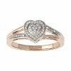 Top 10 👍 DeCouer Sterling Silver 1/10 Carat T.W. Diamond Heart Promise Ring Rose Gold Tone 🎉 -Valentine's Day Jewelry shop unnamed file 2076