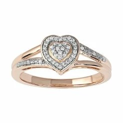 Top 10 👍 DeCouer Sterling Silver 1/10 Carat T.W. Diamond Heart Promise Ring Rose Gold Tone 🎉 13 Top 10 👍 DeCouer Sterling Silver 1/10 Carat T.W. Diamond Heart Promise Ring Rose Gold Tone 🎉 -Valentine's Day Jewelry shop unnamed file 2080