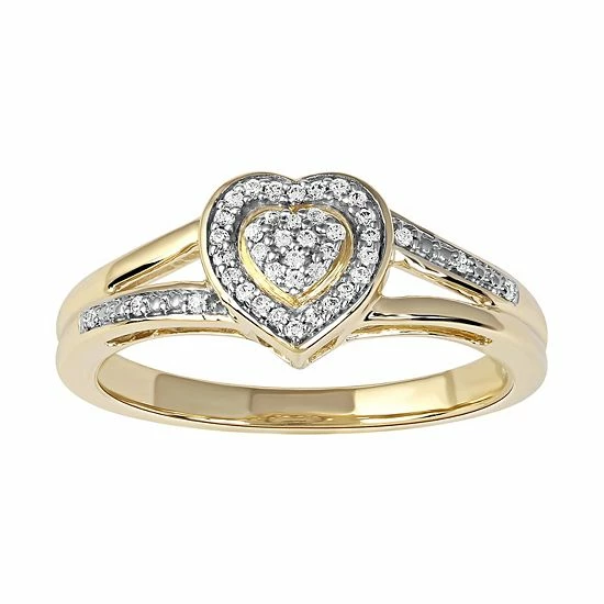 Top 10 👍 DeCouer Sterling Silver 1/10 Carat T.W. Diamond Heart Promise Ring Rose Gold Tone 🎉 9 Top 10 👍 DeCouer Sterling Silver 1/10 Carat T.W. Diamond Heart Promise Ring Rose Gold Tone 🎉 - Image 7