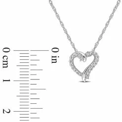 Cheapest 💯 Stella Grace 10k White Gold 1/10 Carat T.W Diamond Heart Pendant Necklace ❤️ -Valentine's Day Jewelry shop unnamed file 2087