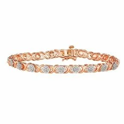Cheapest 👍 Unbranded Sterling Silver 1/4 Carat T.W. Diamond "XO" Bracelet 🔔 -Valentine's Day Jewelry shop unnamed file 2092