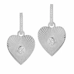 Cheap 🔥 Sunkissed Sterling 14k Gold Over Cubic Zirconia Heart Earrings Yellow Gold Tone 🎉 -Valentine's Day Jewelry shop unnamed file 2096
