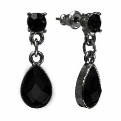Best deal 👏 1928 Drop Earrings Jet Tone Black 😉 -Valentine's Day Jewelry shop unnamed file 2100