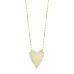 Wholesale ❤️ Sunkissed Sterling Cubic Zirconia Heart Halo Necklace Gold Tone 😀 -Valentine's Day Jewelry shop unnamed file 2114
