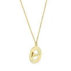 Discount 🎉 Unbranded 14k Gold "Love" Radiant Disk Adjustable Necklace 👏 -Valentine's Day Jewelry shop unnamed file 2127