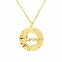 Discount 🎉 Unbranded 14k Gold "Love" Radiant Disk Adjustable Necklace 👏 -Valentine's Day Jewelry shop unnamed file 2128