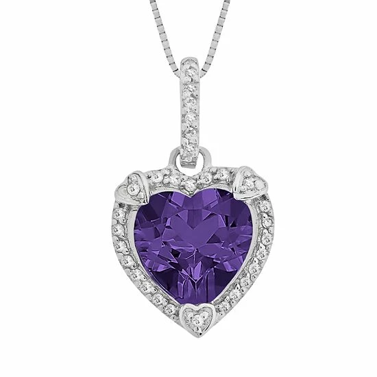 Coupon π Gemminded Sterling Silver Amethyst And Diamond Accent Heart Frame Pendant π€© 3 Coupon π Gemminded Sterling Silver Amethyst And Diamond Accent Heart Frame Pendant π€©